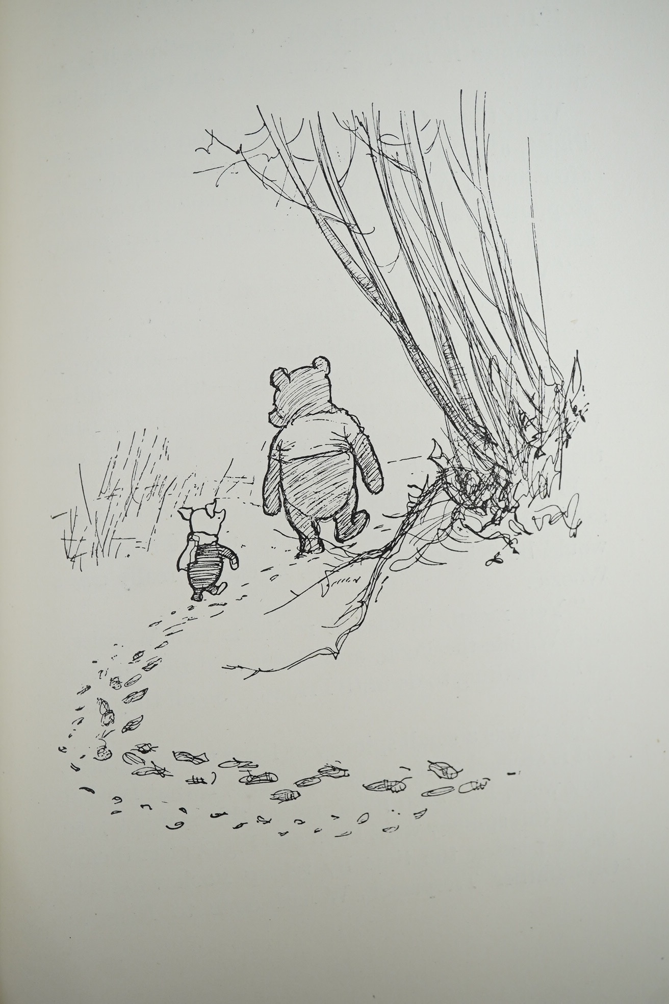 Milne, A. A. - Winnie-the-Pooh, decorations by E. H. Shepard. London: 1st edition, 1st impression, 8vo, original green pictorial cloth gilt, top edge gilt, pictorial endpapers, illustrations throughout the text, dust jac